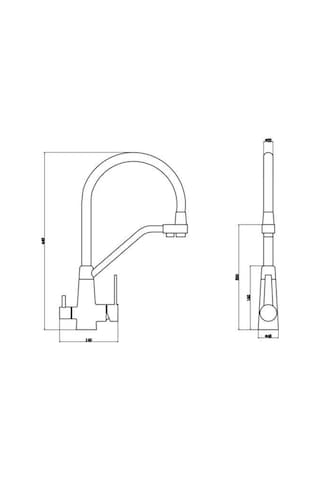Fleko Arıtmalı Spiralli Inox Siyah Eviye Bataryası Ks16s3 Inox