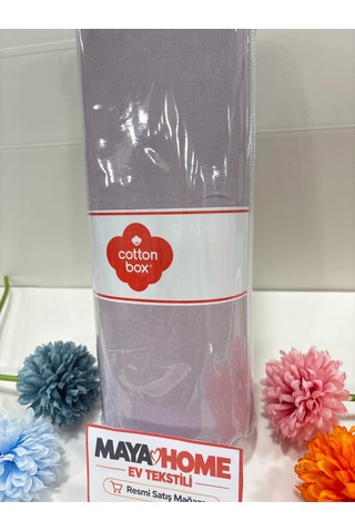 Cotton Box Deluxe Mürdüm Tensel Çift Kişilik Lastikli Çarşaf Seti 160x200+30 Çok Renkli