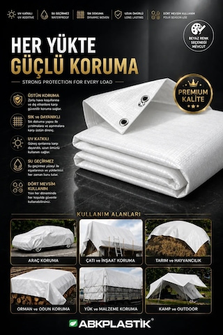 3x6 Mavi Ebatlı Pvc Branda Gölgelik Su Geçirmez Çadır - 170-180 Gr/m²