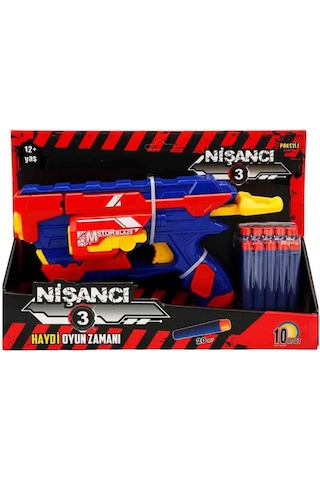 Presitj Oyuncak Nişancı 3 Dart Fırlatıcı 10 Mermili 6161