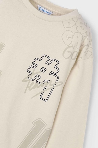 Erkek Çocuk Basketbol Temalı Grafik Baskılı Uzun Kollu T-shirt - Bej SIYAH