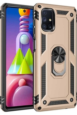 Galaxy M51 Kılıf Zore Vega Kapak Gold