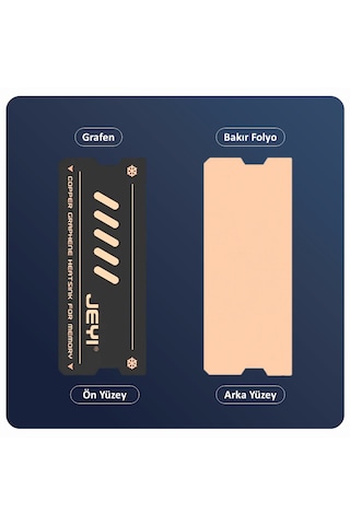 Jeyı Nb-cg Bakır-grafen Dizüstü Laptop Ram Soğutucu Ddr3 / Ddr4 / Ddr5 Sodımm Ram Heatsink