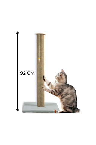 90 Cm Büyük Kedi Tırmalam Tahtası Minder Yüzey Gri