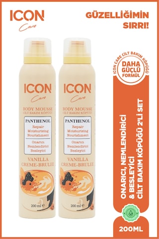 Icon Cilt Bakım Köpüğü Vanılla Creme-brulee 2'li Set