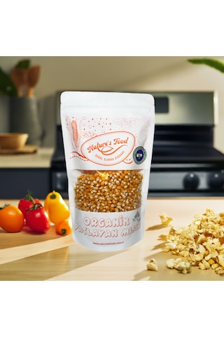 Organik Patlayan Mısır 500gr Pestisit Analizli Organik Sertifikalı