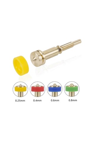 Hotend Ekstruder Yazıcı Entegre Nozullar Pirinç 0,8 Mm