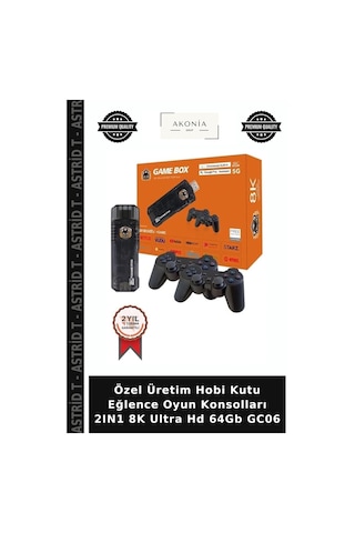 Özel Üretim Hobi Kutu Eğlence Oyun Konsolları 2ın1 8k Ultra Hd 64gb Gc06