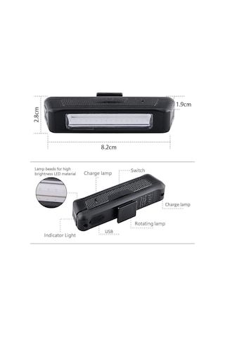 Eastpower/Brwiga Ebl-035Rb Arka Far 50 Lümen Usb Şarjlı Kırmızı/M Siyah