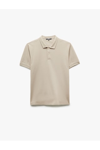 Koton Regular Fit Kısa Kollu Pamuklu Polo Yaka Tişört Gri 6wam10028mk Gri