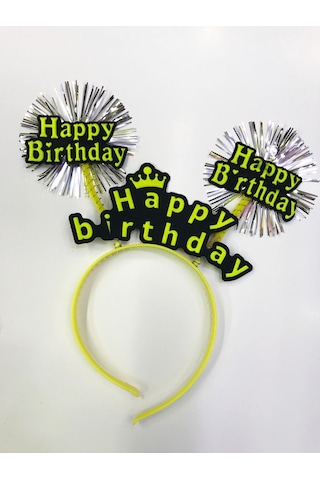 Happy Birthday Neon Renk Doğum Günü Tacı 12 Adet 5477 "