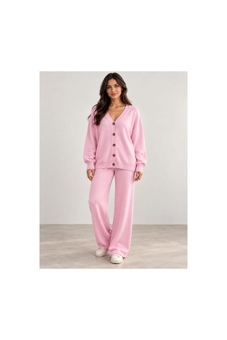 Velora Grup Triko 2'li Takım Oversize Pembe - 938221605 Pembe