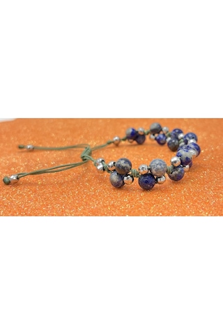 Yıldız Doğal Taş 6mm Ipli Lapis Lazuli Ayarlanabilir Ölçü Doğal Taş Bileklik Lacivert