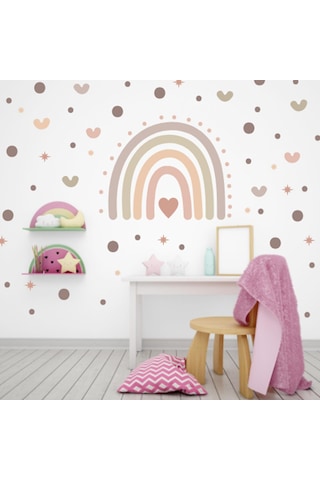 Pembe Gökkuşağı Duvar Sticker Diğer