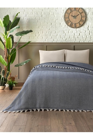 Battaniye Pamuk Miren 180x200 Cm Lacivert