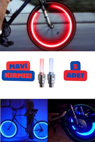 2 Farklı Renk Hareket Sensörlü Tekerlek Sibop Işık
