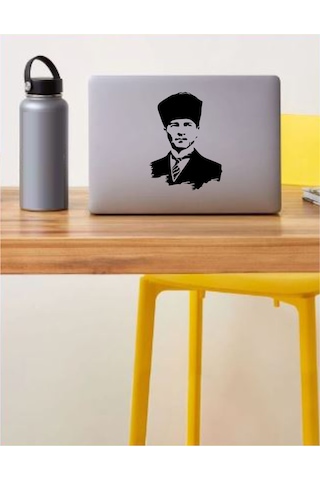 Atatürk Silüet Gazi Mustafa Kemal Büyük Türk Atatürk Başkomtan Sticker Araba Oto Motosiklet Karavan Sticker 00008 30x22 Cm