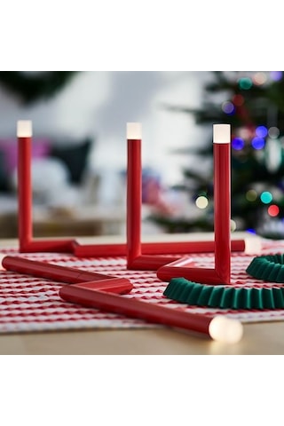 Ikea Stråla Dekoratif Aydınlatma, Kırmızı, 28 Cm