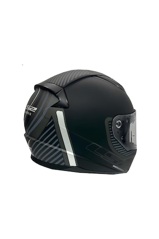 LS2 Rapid 2 Extra Mat Tam Yüz Motosiklet Kaskı Gri - Mat Siyah