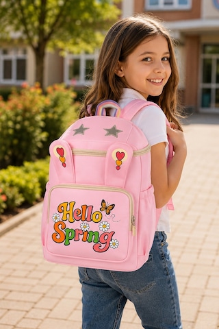 Ls-5170 Kız Çocuk Ana Okul Çantası Okul Çantası Pembe Turuncu