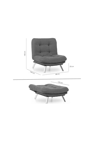 Pafu Misa Tekli Kanepe - Gri Diğer