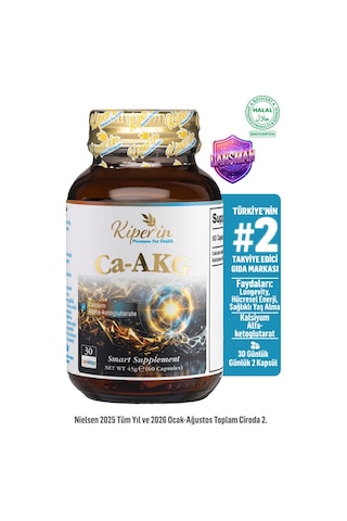 Kiperin Ca-AKG | 1000 mg | Mitokondri ve Hücresel Destek | 60 Kapsül