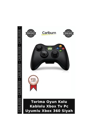 Premium Torima Oyun Kolu Kablolu Xbox Tv Pc Uyumlu Xbox 360 Siyah Eğlence Masaüstü