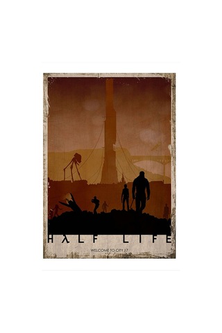 Bedeko Half Life Art Mdf Poster 50 Cm X 70 Cm