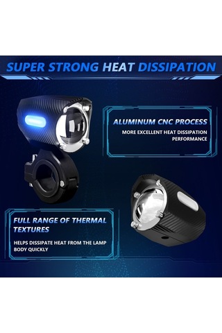 Joyjadehub Vkemall 120w Led Motosiklet Sis Farları 18000lm Ip67 1 Adet Polisilikon 2v