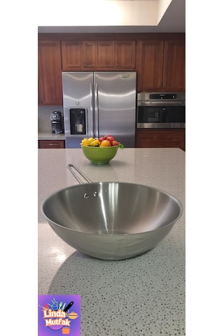 Akdeniz 28 Cm Çelik Wok Tava