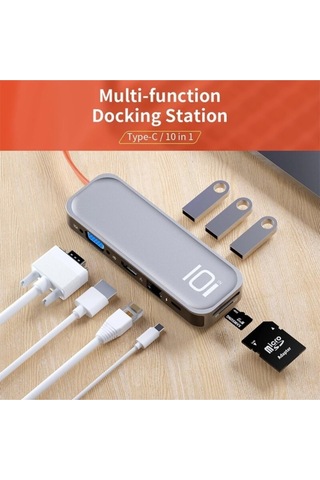 10 In 1 Type C Hd Vga Çok Fonksiyonlu Dönüştürücü