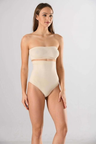 Miss Fit Kadın Silikonlu Ekstra Yüksek Bel Dikişsiz String Korse-ten Ten Rengi