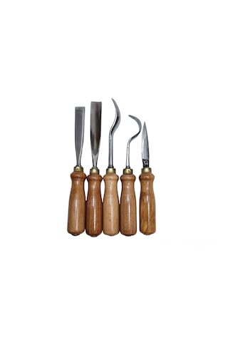 Ahşap Kaşık / Kuksa / Heykel Oyma Bıçak Seti Beşli