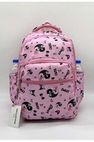 Folyo Beslenmeli Karakter Desen Okul Çantası Seti / Pembe