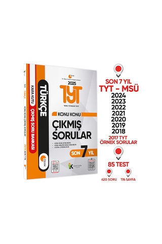 2025 Yks - Tyt Türkçe Karakutu Konu Konu Çıkmış Soru Bankası Ösym S