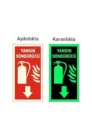 Yangın Söndürme Tüpü Levhası Fotolümenli Fosforlu Yangın Söndürme Tüpü Levhası Fotolümenli Fosforlu