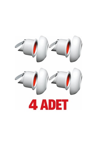 4 Adet Çekvalfli Adaptör Conta Ø50 Lavabo Gideri Koku Ve Böcek Önleyici Kolay Montaj Beyaz