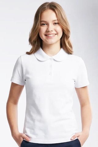 Modanino Kız Çocuk 2'li T-shirt %100 Pamuk Ve Okul Tarz 5-16 Yaş 12723at Beyaz