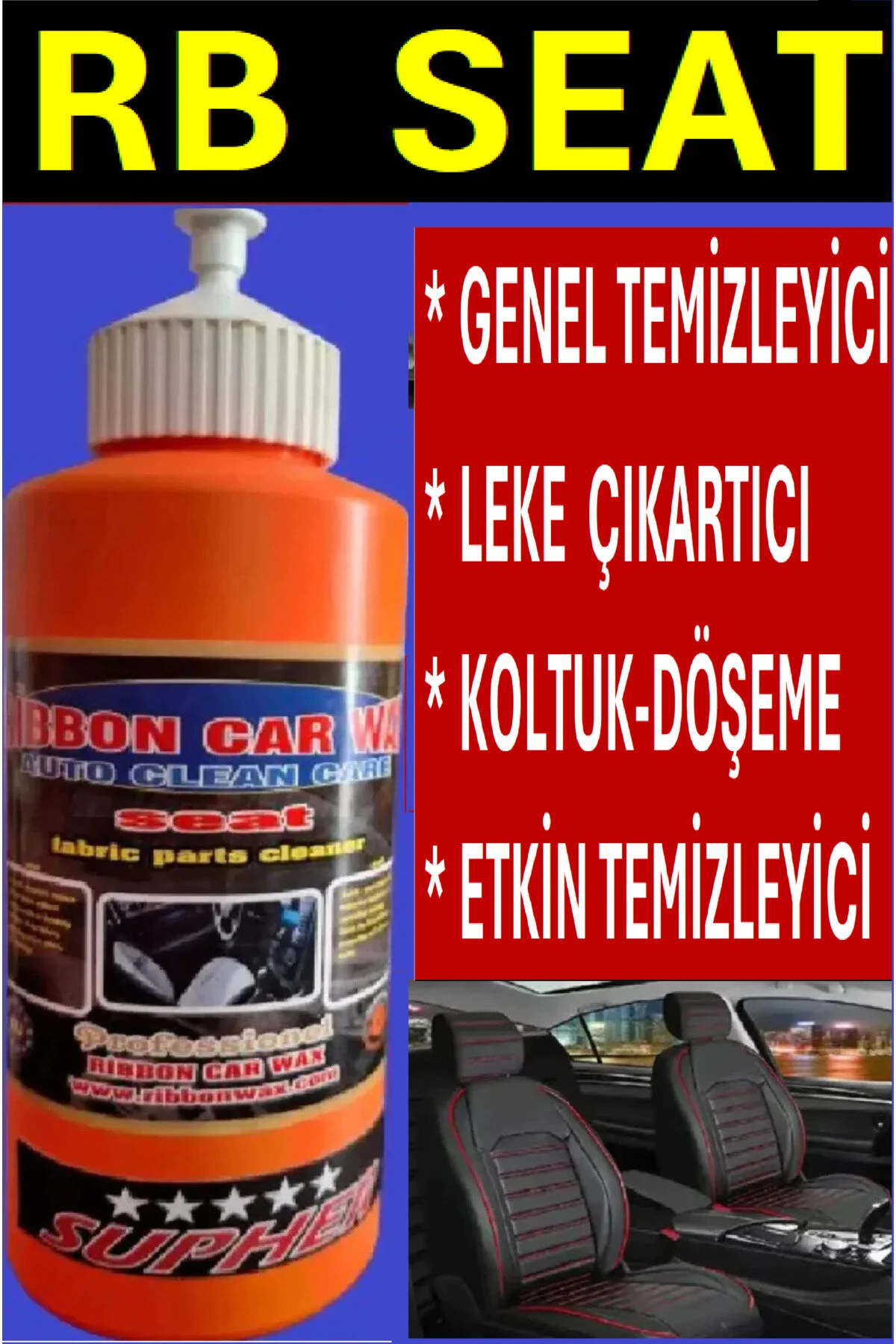 Rb Seat Koltuk-döşeme Kumaş Genel Temizleyici ,- Etkin Leke Çıkartıcı 1 Kg