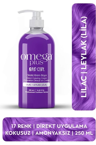 Omega Plus Bad Girl Leylak Lila Amonyaksız Renkli Saç Boyası 250ml