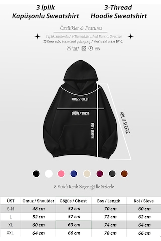 Uyguntarz Unisex Yumuşak Dokulu Frida Kahlo Viva La Vida Baskılı Tasarım Oversize 3 İplik Hoodie Sweatshirt beyaz