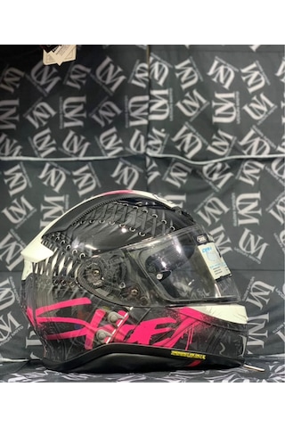 Shoeı Nxr Profesyonel Fullface Kask Beyaz - Pembe