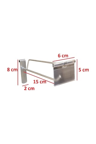 15 Cm - 100 Adet Galvaniz Etiketli Tel Pano Kancası Raf Askısı Galvaniz