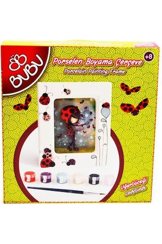 Bu-bu Porselen Boyama Çerçeve Uğurböceği