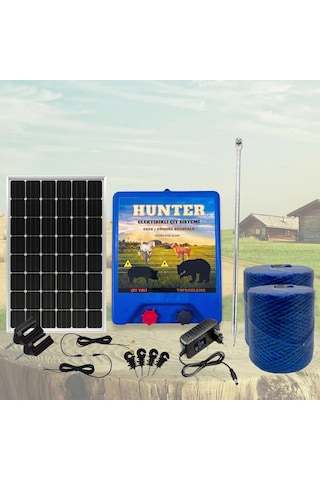 Hunter Ekonomik 1000mt Domuz - Ayı Kovucu Elektrikli Çit Sistemi Adaptörlü