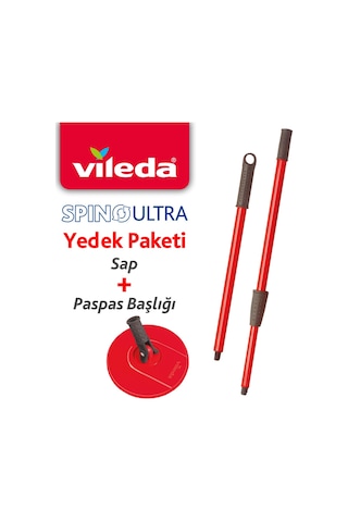 Vileda Vld0000000436 Spino Ultra Yedek Sap + Başlık Paketi-Tekil Vileda