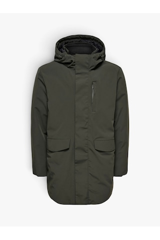 Only & Sons Onsenrıco Waterproof Stretch Parka Noos Erkek Gri Mont - 22037057