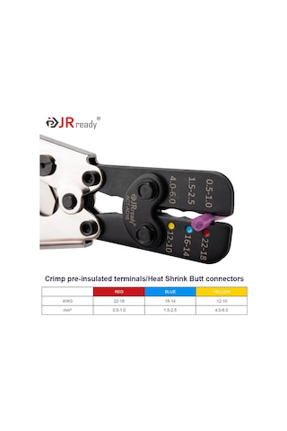 Jrready Act-ad10 Yalıtımlı Cırcırlı Terminal Sıkma Pensesi