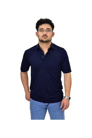 Raymons Erkek Büyük Beden Gömlek Yaka Tişört T6065 Bgl-st04540 Lacivert