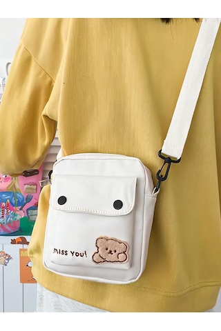 Tirbi Çocuklar İçin Gençler Omuz Çapraz Omuz Çantası 430415583 Beyaz